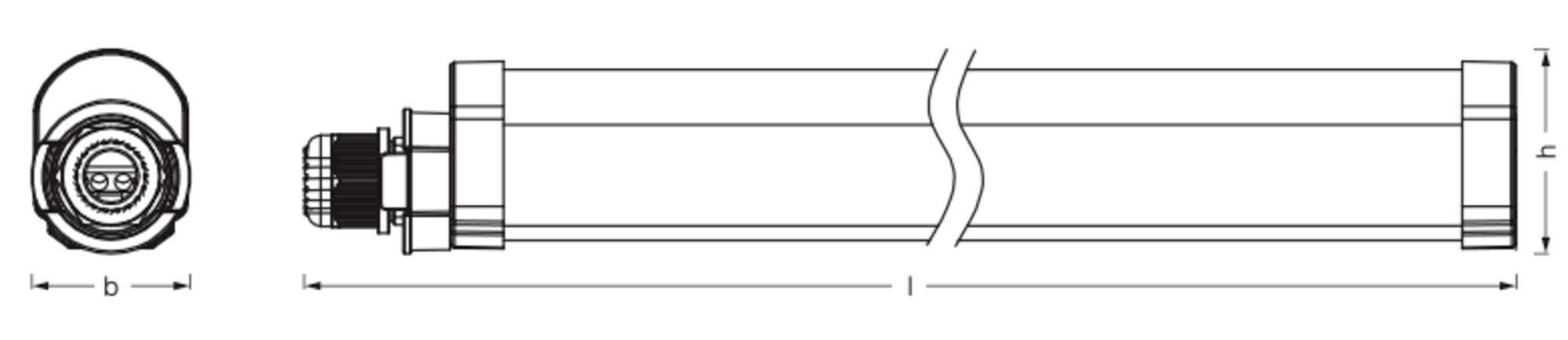 OSRAM HOMELIGHTING Damp proof Essential Extrusion 36W 1200mm 840 LED wet room light-3