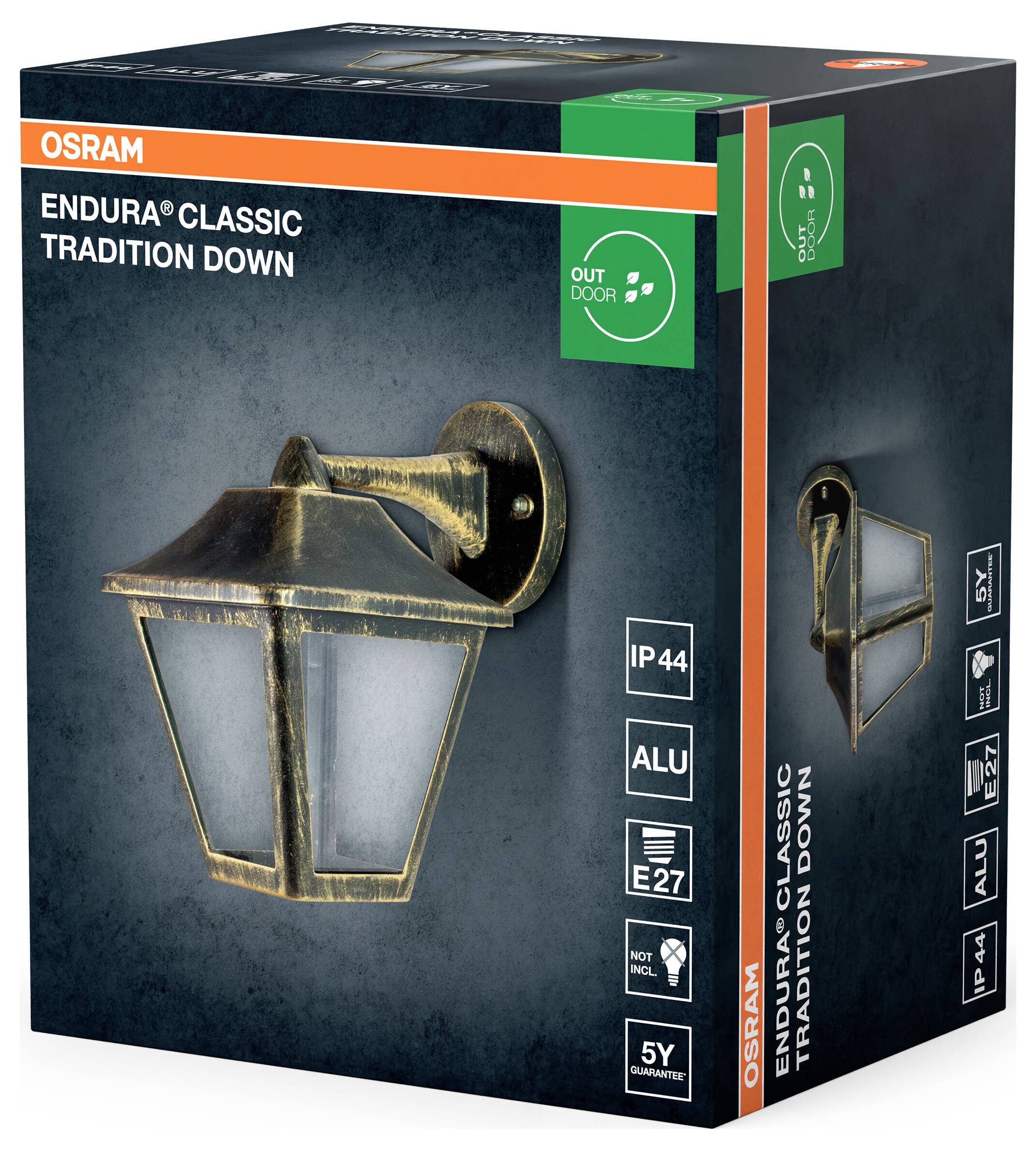 OSRAM HOMELIGHTING ENDURA Classic Tradition Down E27 Gold 4099854452352 LED outdoor wall light LED (monochrome) E-27 Gol-2