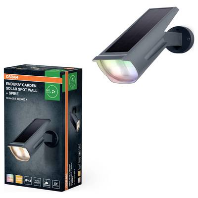 OSRAM HOMELIGHTING ENDURA Garden Solar Spot Wall + Spike RGB + W 4099854455636 LED outdoor wall light-1