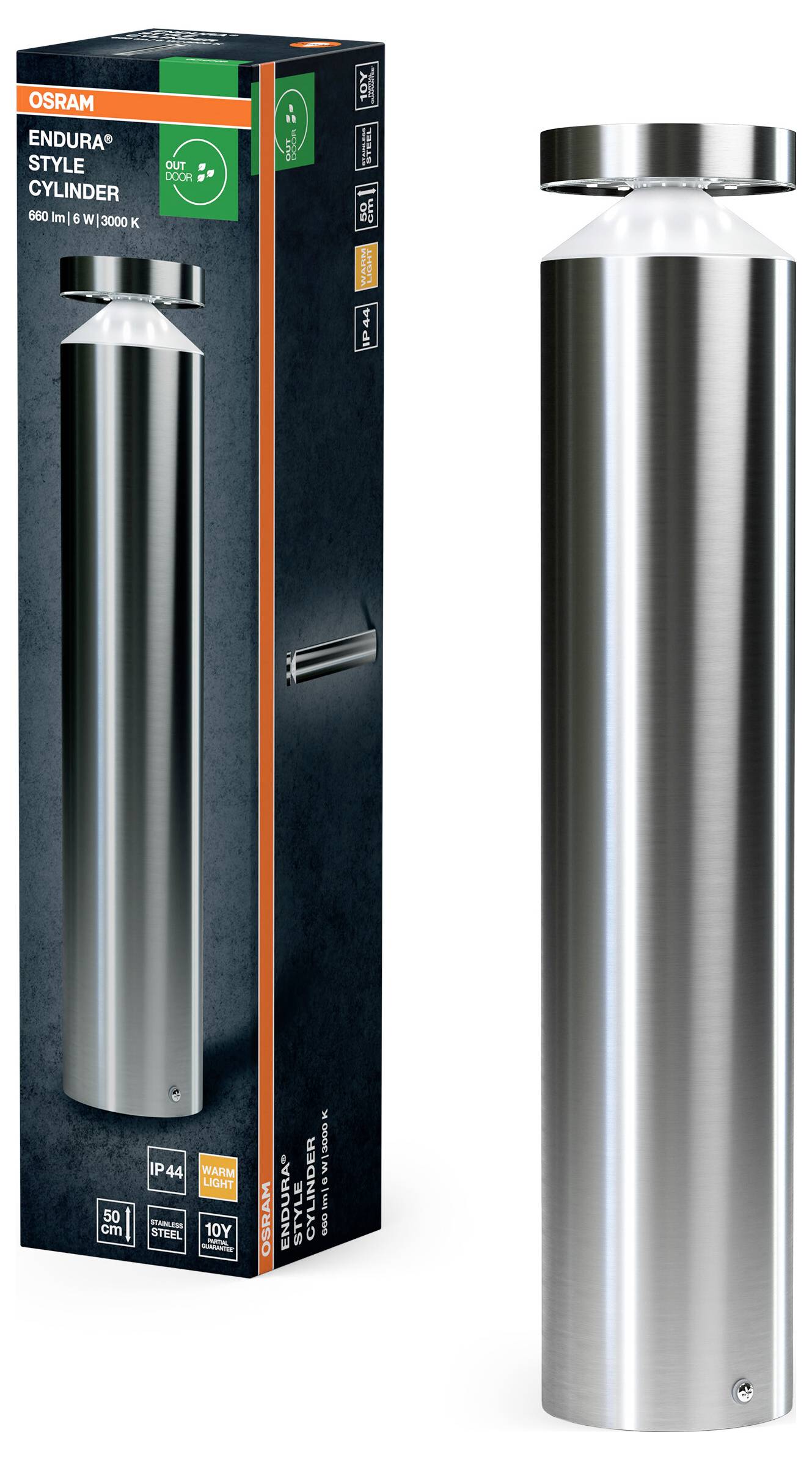OSRAM HOMELIGHTING ENDURA Style Cylinder 50cm 6W 4099854453106 LED outdoor wall light LED (monochrome) 6.00 W Steel-1