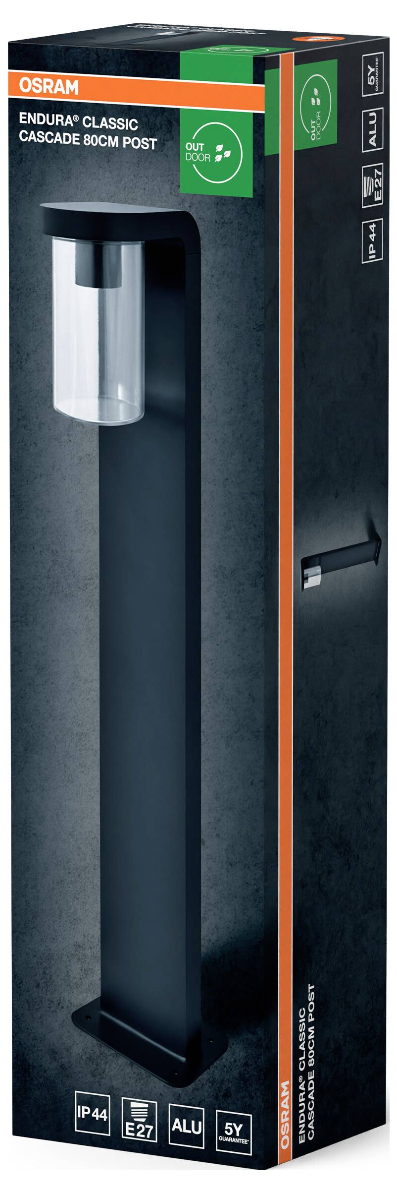 OSRAM HOMELIGHTING ENDURA Classic Cascade 80cm Post E27 Clear 4099854461033 LED outdoor wall light LED (monochrome) E-27-2