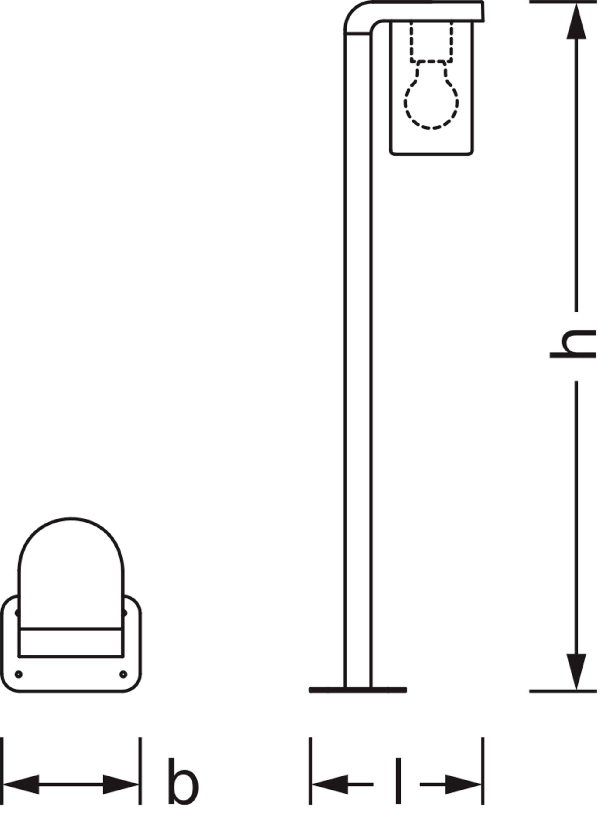 OSRAM HOMELIGHTING ENDURA Classic Cascade 80cm Post E27 Clear 4099854461033 LED outdoor wall light LED (monochrome) E-27-3