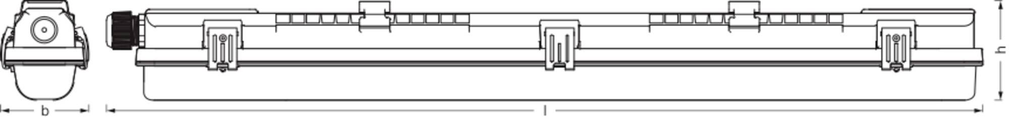 OSRAM HOMELIGHTING Submarine Recycled Plastic 60 1 X 7W 840 G13 T8 LED wet room light-3