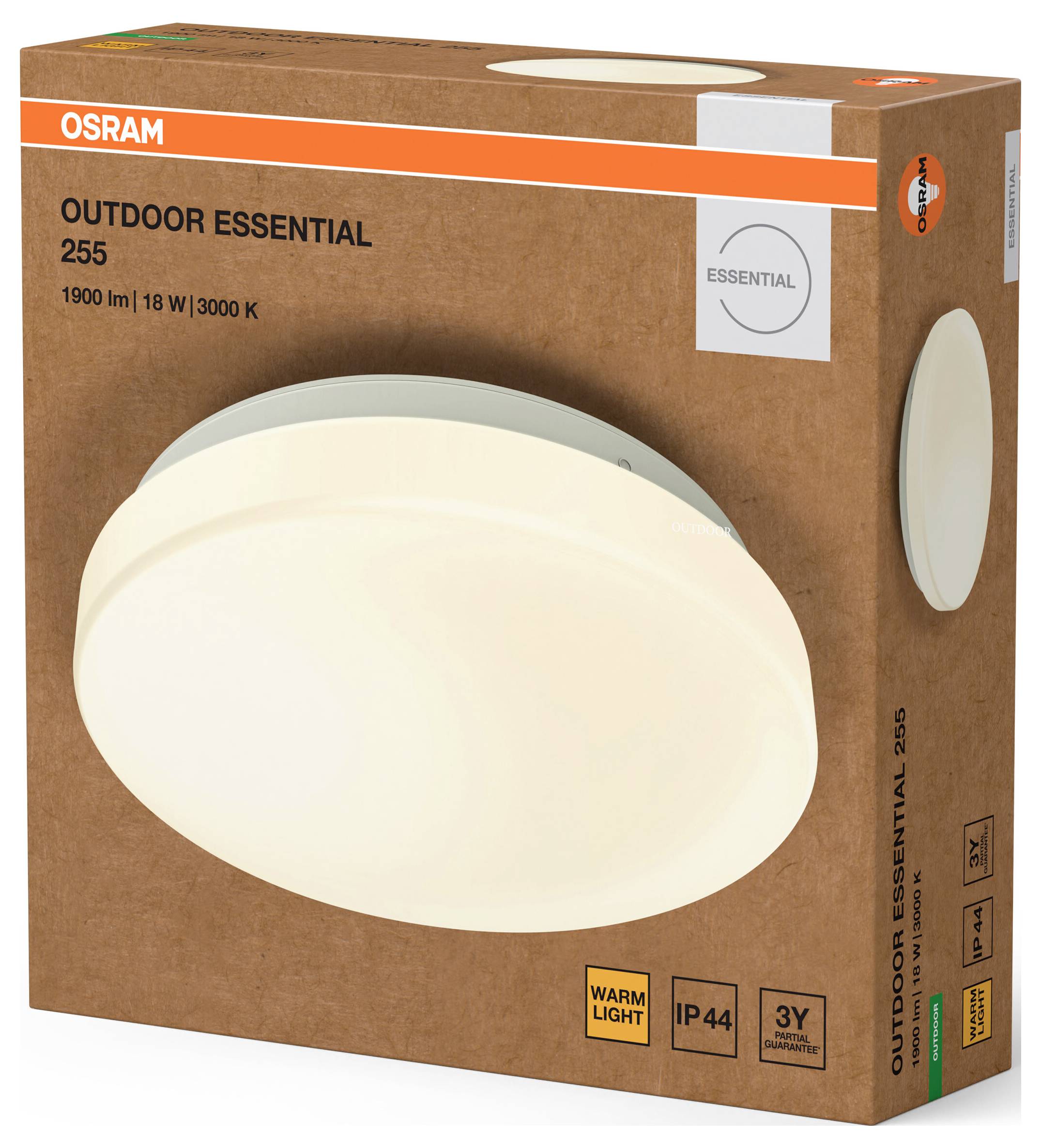 OSRAM HOMELIGHTING Outdoor Essential 255mm 18W 830 White 4099854445309 LED outdoor wall light 18.00 W White-2