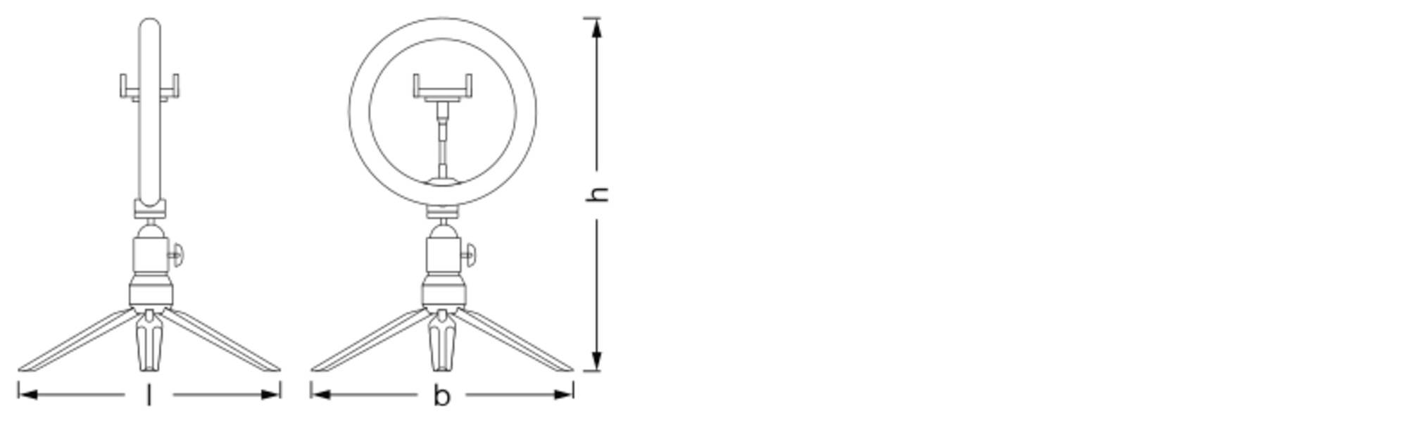 OSRAM HOMELIGHTING Linear LED Mobile Ring Desktop 4099854497612 LED ring light 5.50 W Black-3