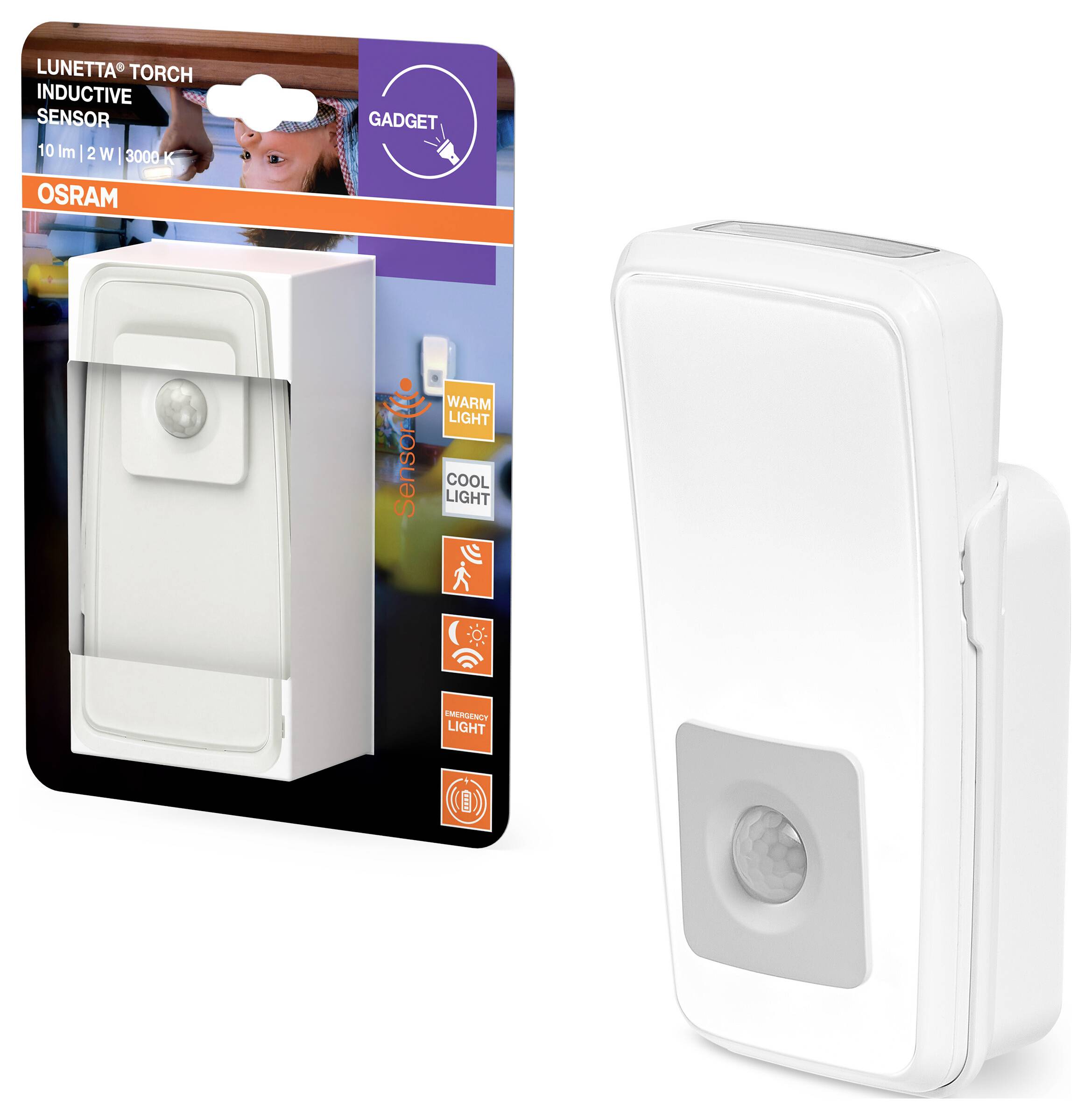OSRAM HOMELIGHTING Lunetta Torch Inductive Sensor White LED night light (+ torch) LED (monochrome) Warm white White-1