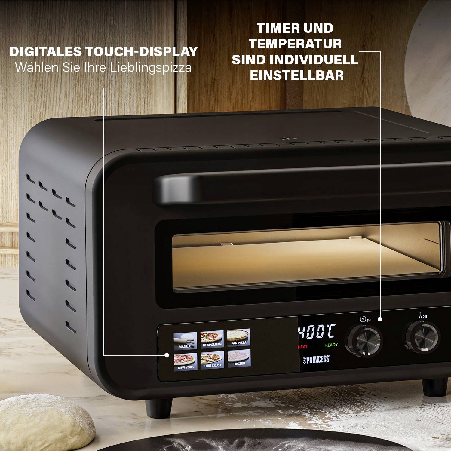 Princess Pro Max Pizza oven with pizza stone-9