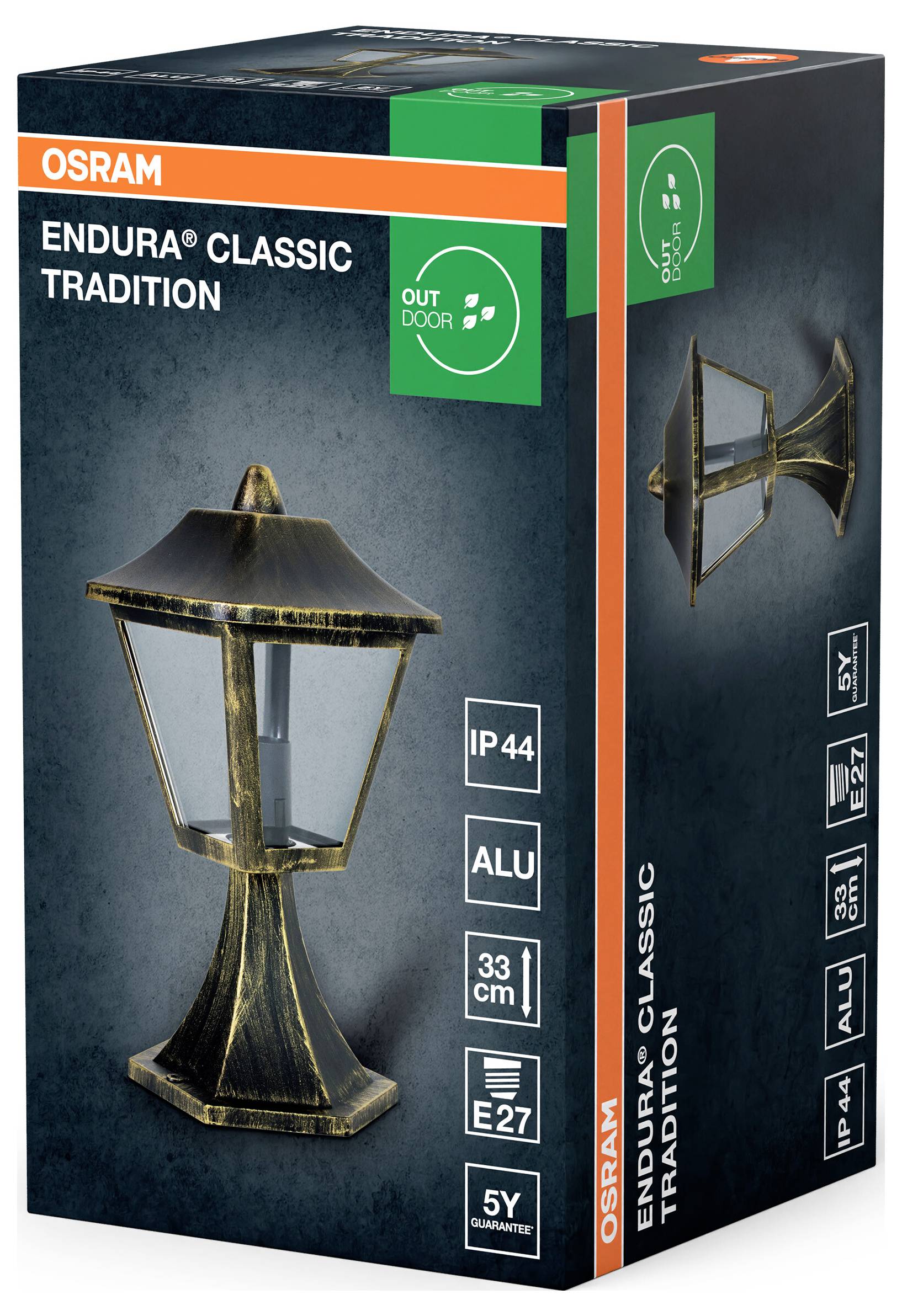 OSRAM HOMELIGHTING ENDURA Classic Tradition 33cm E27 Gold 4099854452314 LED outdoor wall light-2