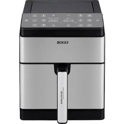SOGO Human Technology Advanced 1800 Air fryer 8 l 1800 W Black, Stainless steel-0