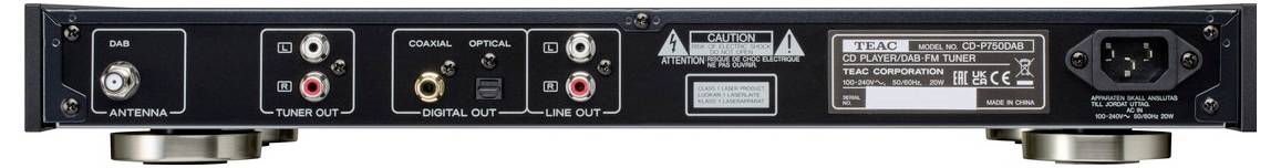 TEAC CD-P750DAB CD Player/DAB+/FM EU/UK CD player Black CD player, DAB+-1