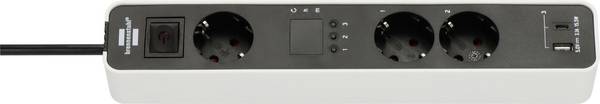 Brennenstuhl 1153230026 Power strip White, Black PG connector 1 pc(s)
