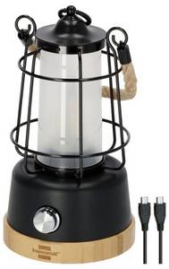 Brennenstuhl 1171800010   Camping lantern, Camping light  350 lm rechargeable 570 g Black, Wood