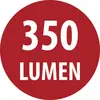 Red circular badge with white text '350 LUMEN'.