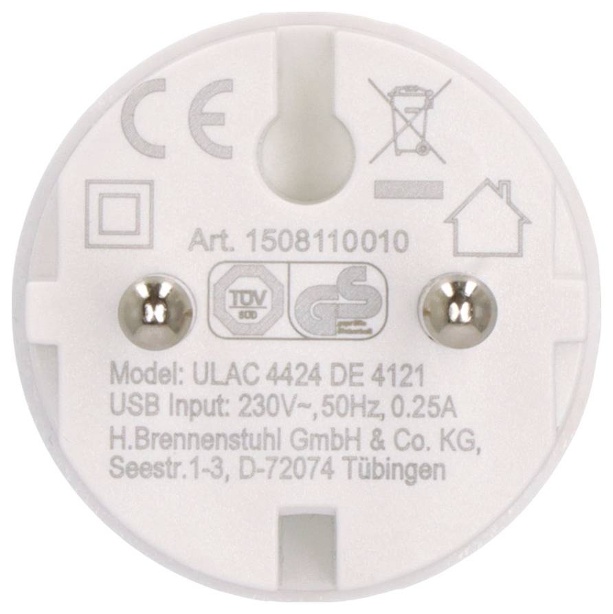 Brennenstuhl BRENNENSTUHL - Steckdoseneinsatz USB C 2,4A Adapter 12 W White-4