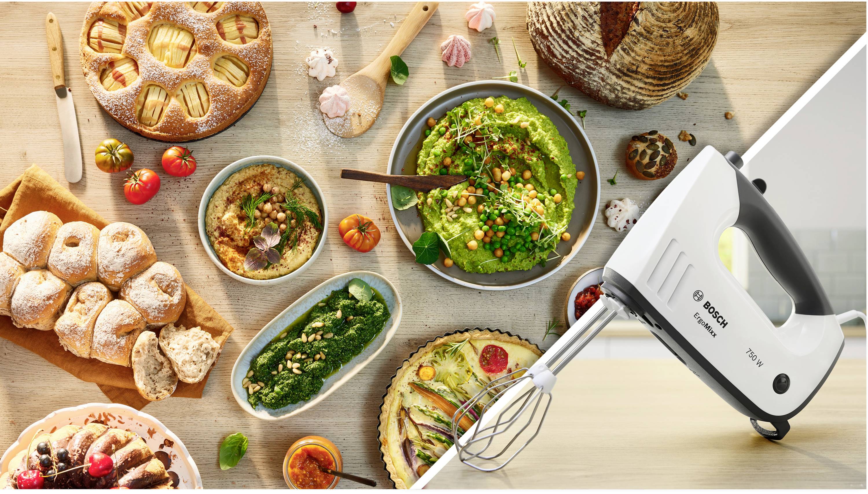 Bosch ErgoMixx 750 Watt, Edelstahl-Mixuß Hand-held mixer 750 W Black, White-11