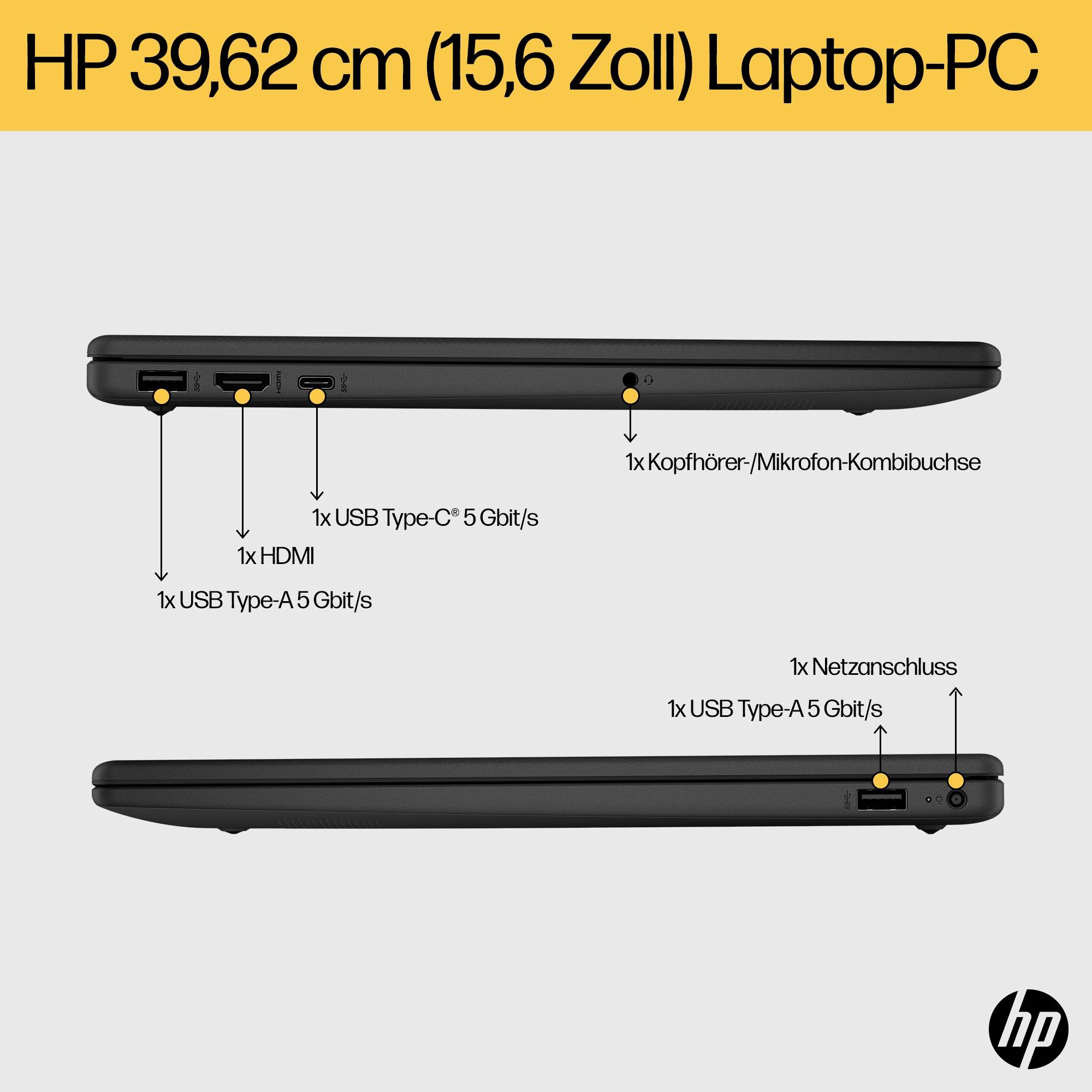 HP Laptop 15-fc0079ng 39.6 cm (15.6 inch) Full HDAMD Ryzen 75825U16 GB RAM512 GB SSD;German, QWERTZAMD;BlackBV8D6EA