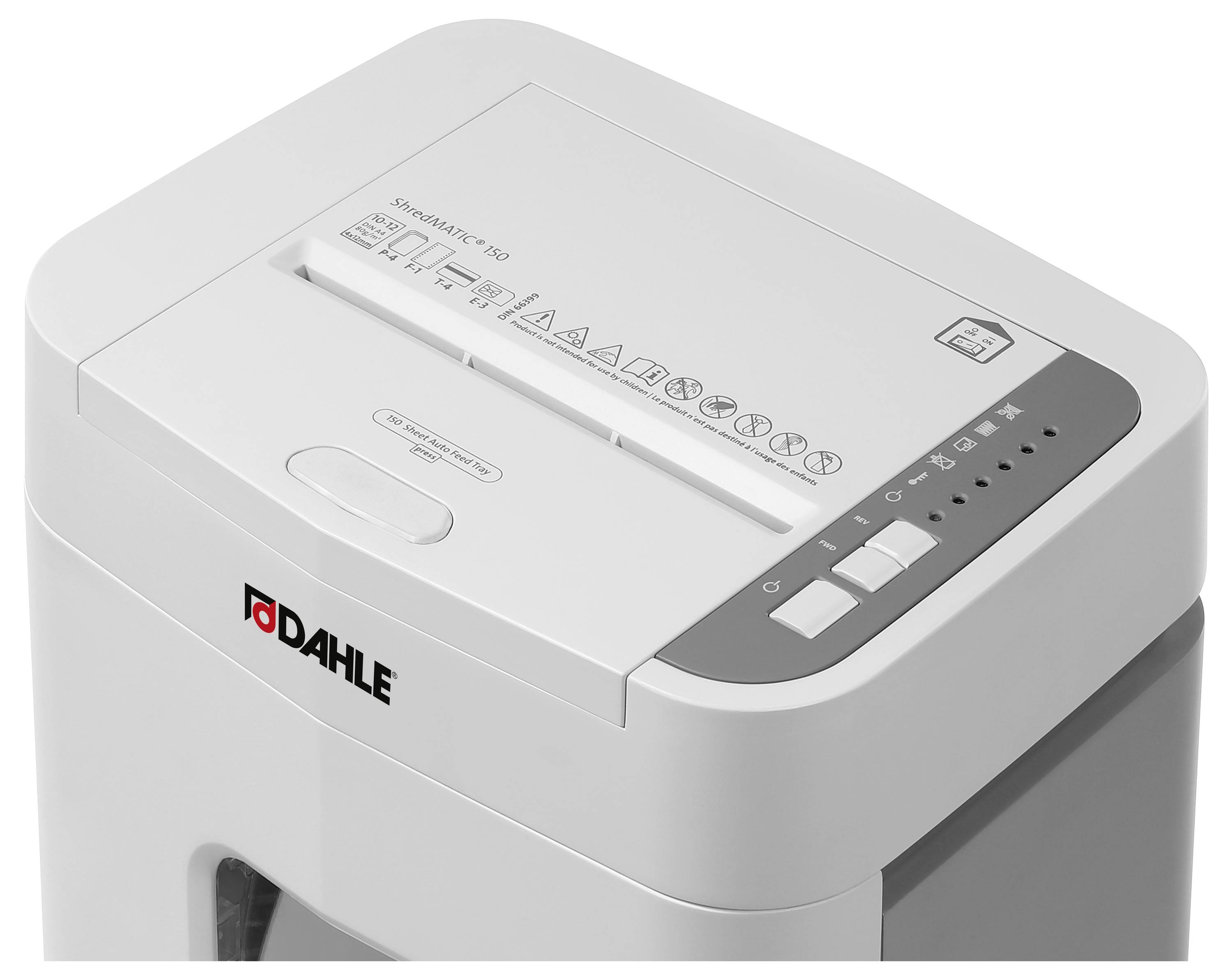 Dahle ShredMATIC 150 Document shredder Particle cut 4 x 12 mm P-4 24 l Also shreds Paper clips, Staples, Credit cards-5