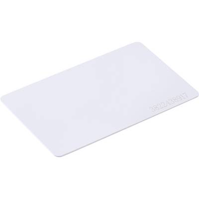 A blank white card with rounded corners, viewed at an angle. Numbers are faintly visible in the lower right corner.