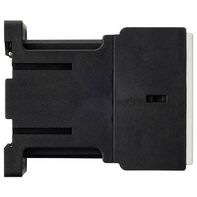 A black plastic connector or adapter, rectangular in shape, featuring multiple slots and grooves, likely used for electronic devices or circuits.