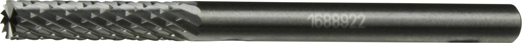 A close-up image of a black, cylindrical tool with a textured surface on one end, possibly a cutting or milling tool.