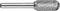 A cylindrical metal rotary file with a textured, cross-cut surface for shaping or grinding.