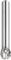 A metallic cylindrical object with a rounded, spiral-grooved tip, likely a tool used for precision machining or drilling tasks.