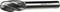 A metal milling cutter with spiral grooves, used for cutting and shaping materials in machining. The tool is cylindrical and robust.