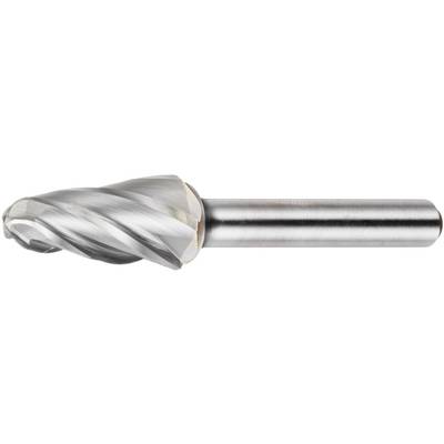 A close-up image of a metal end mill drill bit with spiral flutes, used for cutting and shaping materials in industrial machining.