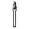 A metal end mill with a spiral-fluted cutting head and smooth shaft, used for machining metal and other materials.