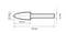 Technical drawing of a cylindrical object with a tapered tip, measuring 70 mm in total length, 12 mm at the widest point, and 6 mm at the narrowest end.