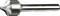 A conical metal cutting tool with sharp edges for industrial machinery. Used for precision shaping and drilling of materials.