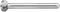 A cylindrical metal shaft with spiral grooves at one end, likely used as a tool for cutting or drilling.