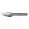A conical metal step drill bit with multiple cutting edges, designed for drilling various hole sizes in materials.