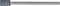 A cylindrical grinding bit with a textured, abrasive surface and a long metal shank, used for shaping or smoothing materials.