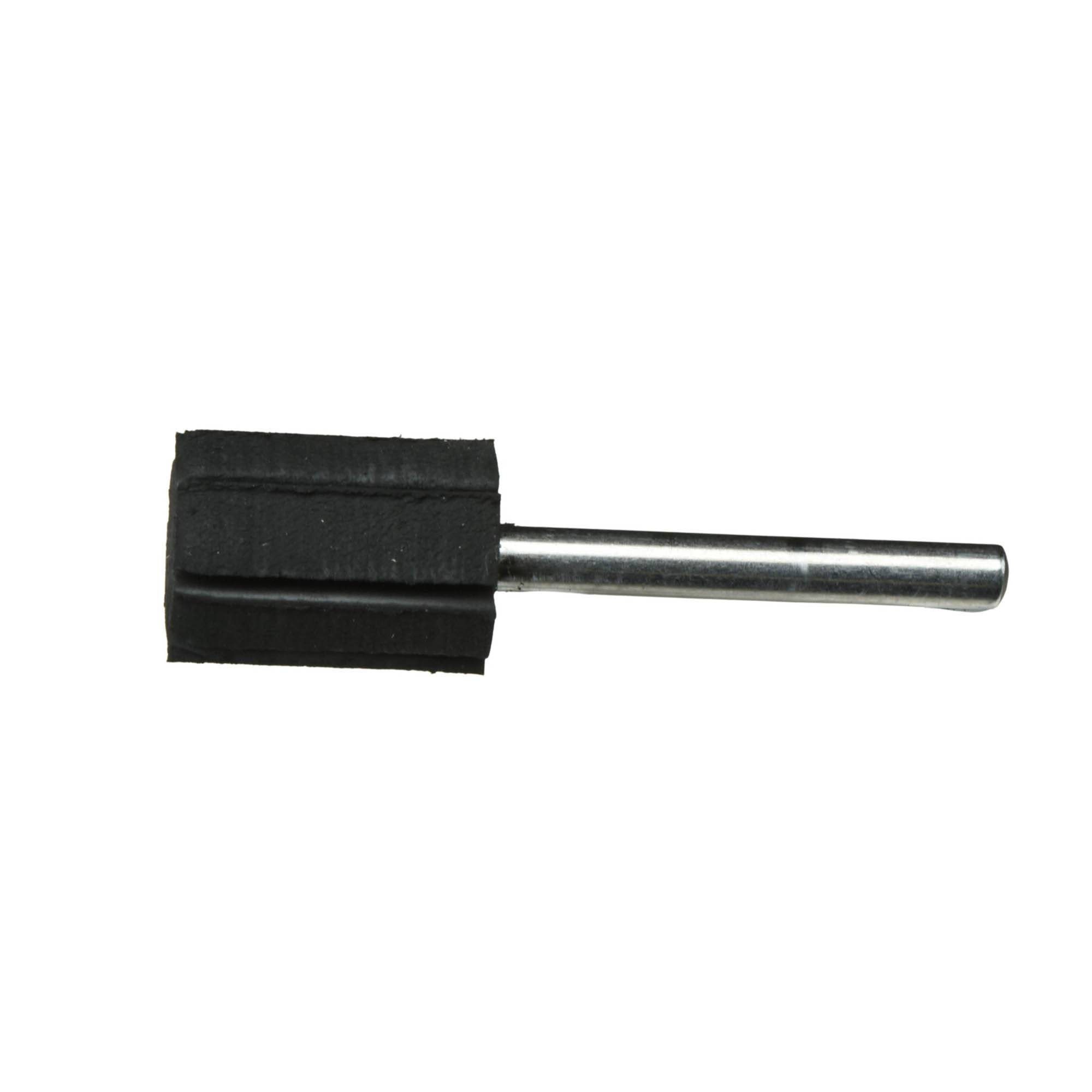 A small black brush attachment with a metal rod handle, used for cleaning or polishing surfaces in mechanical tools or appliances.