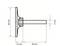 Diagram of an object with dimensions: 60 mm height, 40 mm length, 6 mm rod thickness, 13 mm base width.
