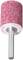 A pink cylindrical grinding bit with a metal shank, labeled 'LUKAS' and 'MADE IN GERMANY', used for precision work or sanding.