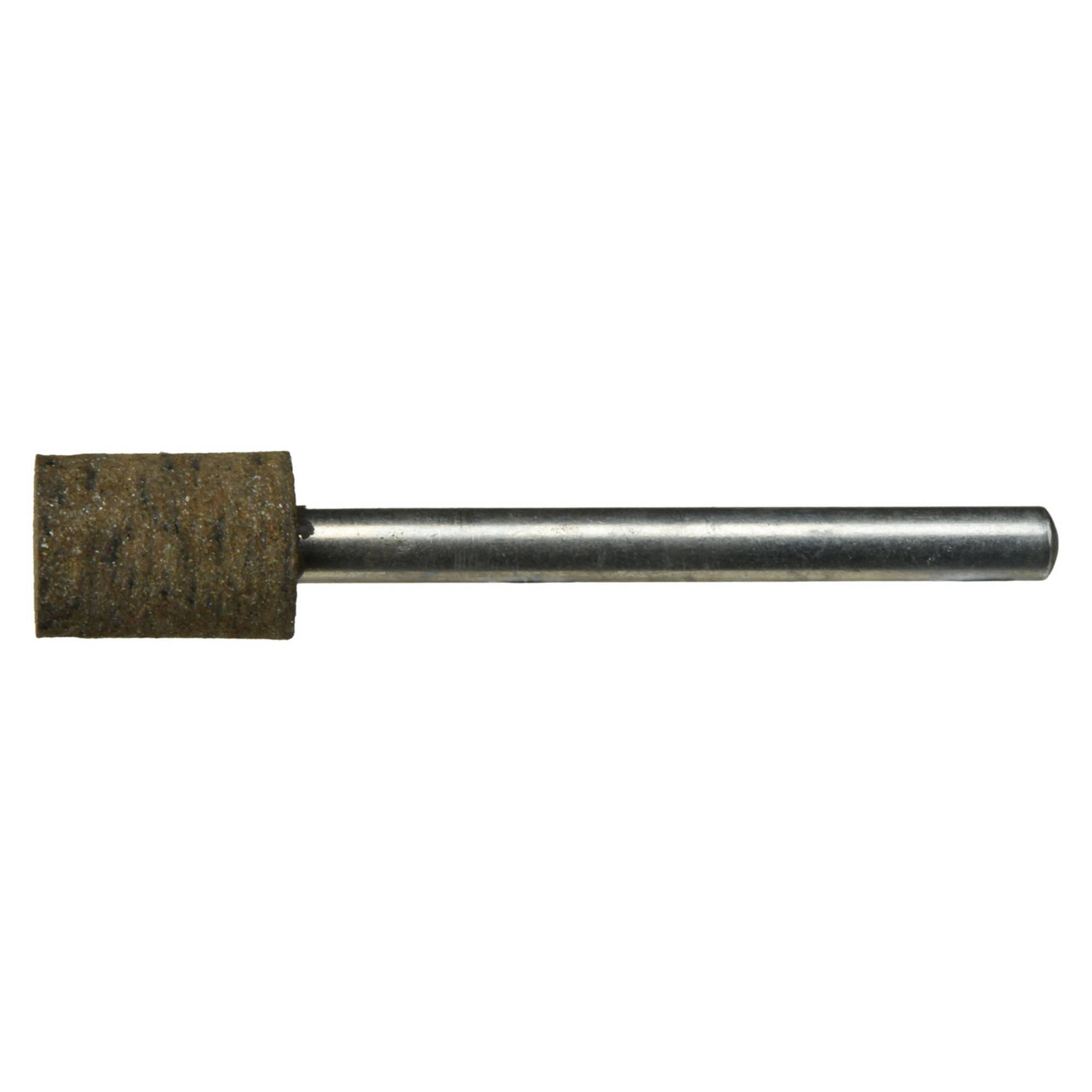 A cylindrical grinding tool with a stone head attached to a metal rod, used for sharpening or abrasive purposes.