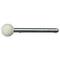 A cylindrical metal tool with a round, white felt tip, used for polishing or buffing surfaces.