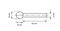 Technical drawing of a rod with a circular head. Head diameter is 8 mm, rod length is 30 mm, and rod width is 3 mm.