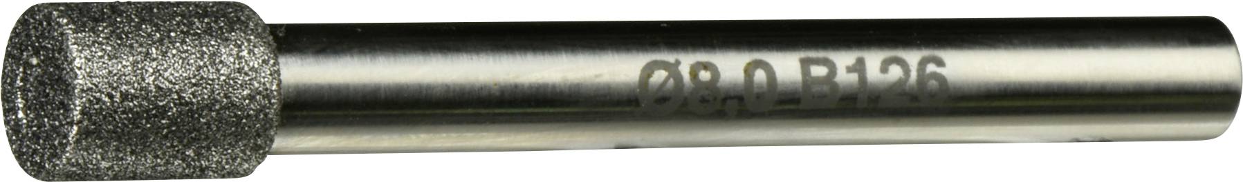 A cylindrical metal tool with a textured, abrasive end, used for grinding or drilling; labeled '98.0 B126' on the shaft.