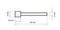 Technical drawing of a pin with dimensions: length 60 mm, head width 10 mm, head height 8 mm, and pin diameter 6 mm.