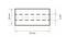 A technical drawing of a rectangle with dimensions: 25 mm wide, 10 mm tall, a dashed line running through the center, and 3 mm spacing.
