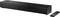 A black soundbar labeled 'Sony' next to a matching remote control. The soundbar has a sleek design with buttons on top.