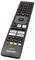 A black TV remote control with buttons labeled 'Netflix', 'Prime Video', 'YouTube', 'Disney+', and channel controls, branded 'Sharp Aquos'.