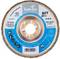 The image shows a Lukas SLTT ceramic grinding disc with specifications: 125x22.23mm, stainless steel use, max 80m/s, EN 13743 compliant.