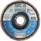 A circular abrasive disc with a central hole. Labels indicate it's a LUKAS V2 Power ceramic wheel, 125 x 22.23 mm, for stainless steel.
