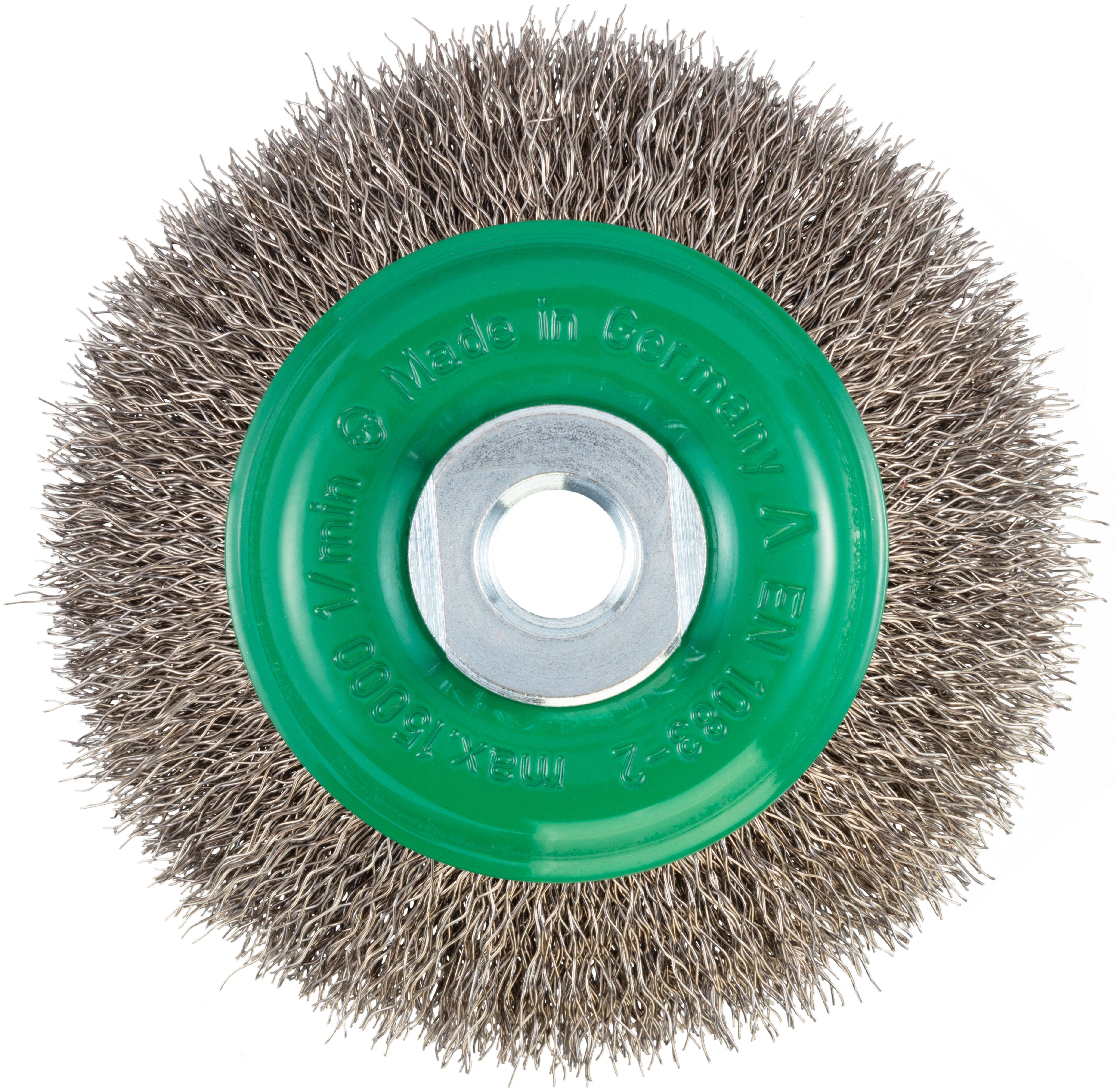 LUKAS-ERZETT BKVW stainless steel cone brush, for 100x12 mm, corrugated angle grinder BKVW 10012 M14 VA A350610012213 1 -3