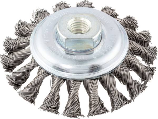LUKAS-ERZETT BKSZ universal 100x13 mm beveled brush, tapped for angle grinders BKSZ 10013 M14 A350610013135 1 pc(s)
