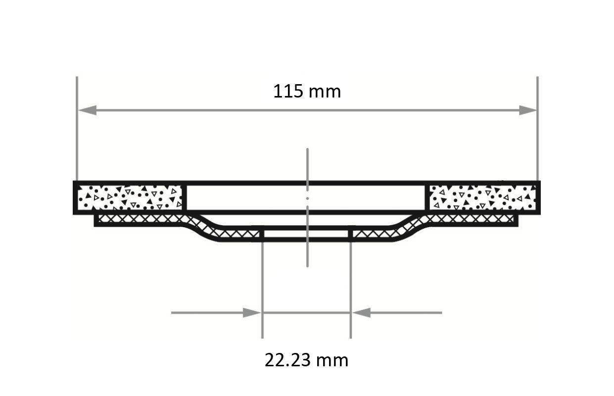 LUKAS-ERZETT A671611506014 Polishing disc P6PT Ø 115 mm Medium | Korn 60 | for angle grinder flat compact grain-2